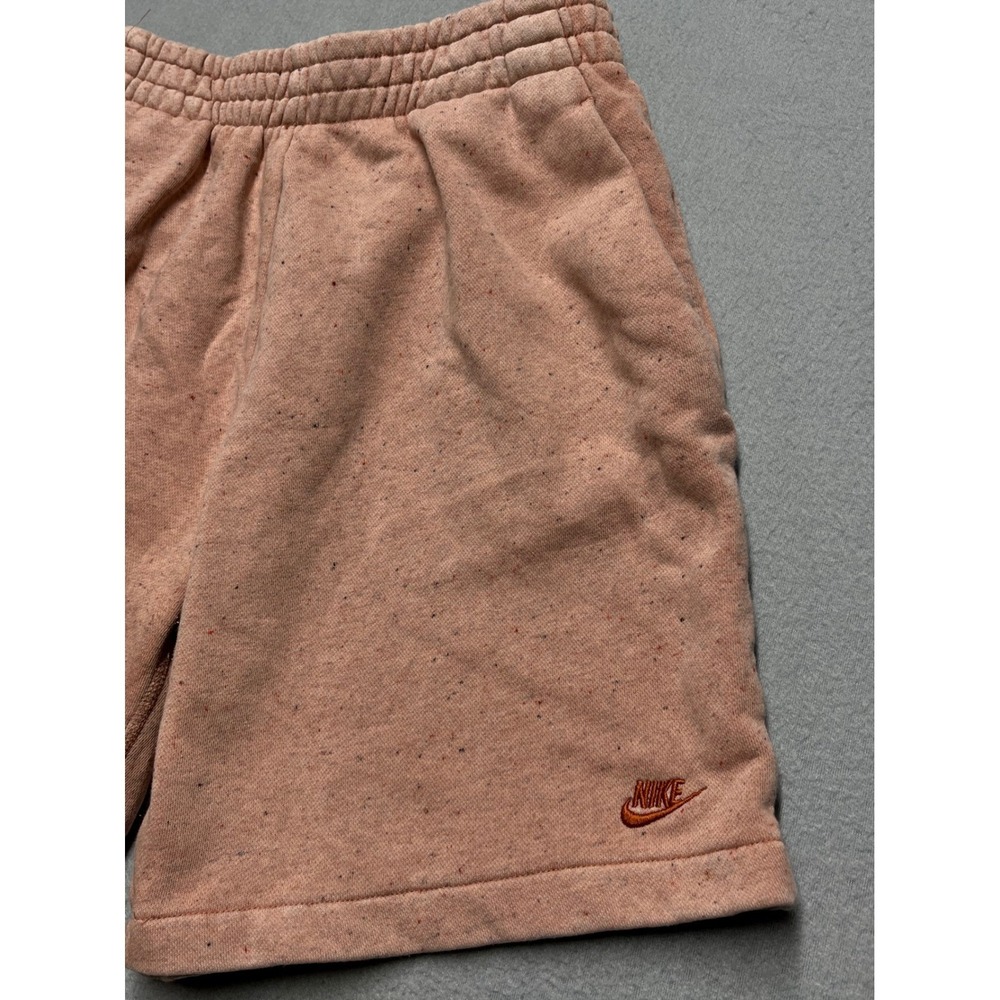 Nike FlyEase‎ Peach Heather Speckled Fleece Shorts Mens XL Confetti Swoosh Logo